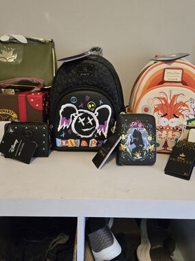 Loungefly Black 'Play & Pray' Skull Bunny Mini Backpack